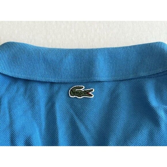 Men‎ 4XL Lacoste Aqua Blue Polo Golf Collared Short Sleeve Shirt 100% Cotton - Picture 4 of 7